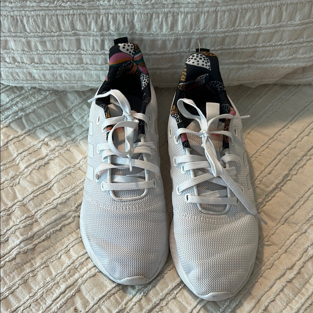 Adidas Women’s White Athletic Shoes - Picture 3 of 8